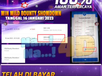 Bukti Pembayaran Games hadiah terbesar Nana4d Tanggal 16 Januari 2023