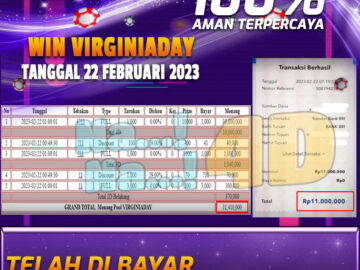 Bukti Pembayaran Togel hadiah terbesar Nana4d Tanggal 22 Februari 2023