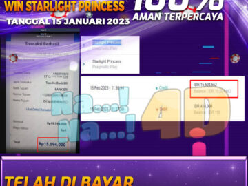 Bukti Pembayaran Togel hadiah terbesar Nana4d Tanggal 15 Februari 2023