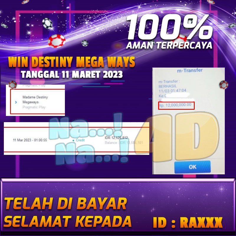 Bukti Pembayaran Togel hadiah terbesar Nana4d Tanggal 11 2023