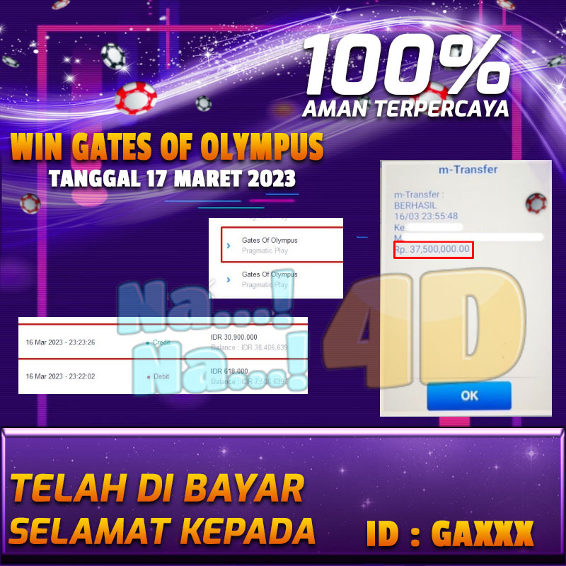 Bukti Pembayaran Togel hadiah terbesar Nana4d Tanggal 17 2023