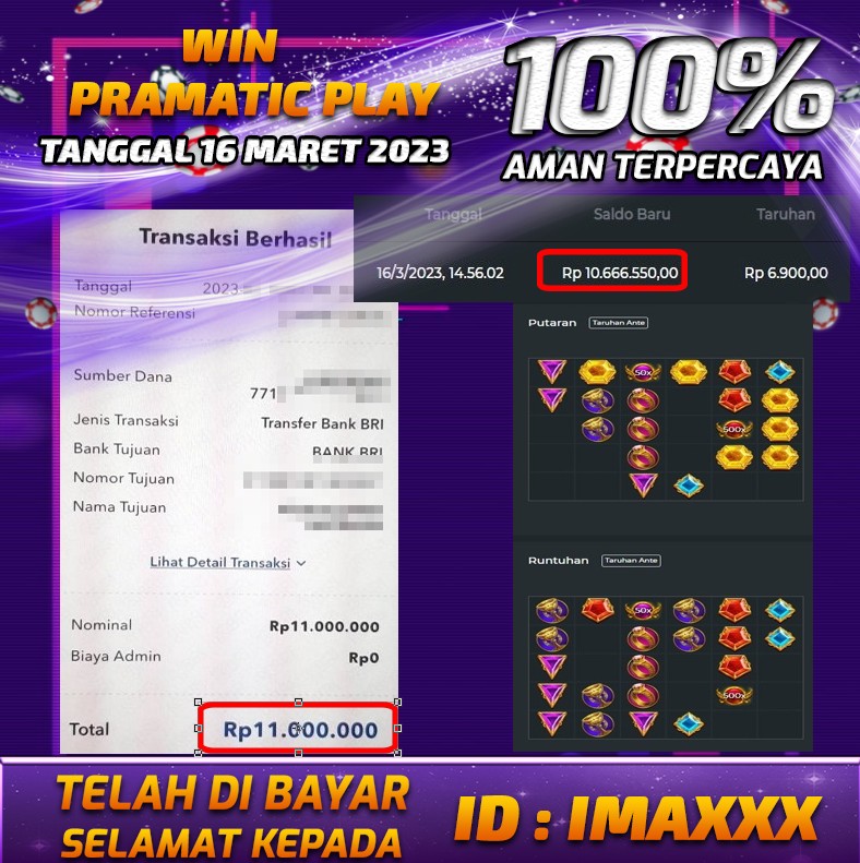 Bukti Pembayaran Togel hadiah terbesar Nana4d Tanggal 16 2023