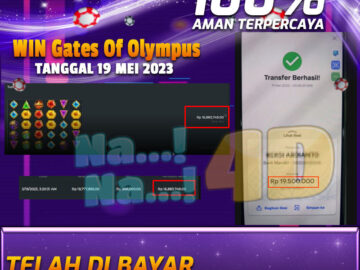 Bukti Pembayaran games hadiah terbesar Nana4d Tanggal 19 mei 2023