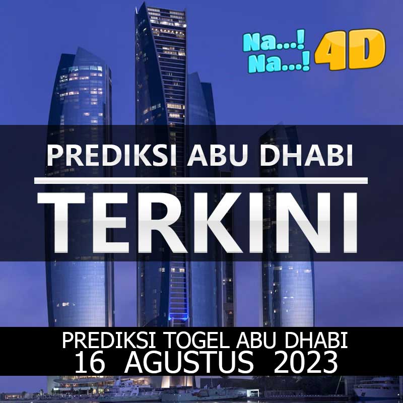 Prediksi Togel Abudhabi hari ini tanggal 16 Agustus 2023 Prediksi Abd ini bisa anda mainkan di 4D, 3D, 2D, Colok bebas dan jitu, bbfs, bb & prize 123.