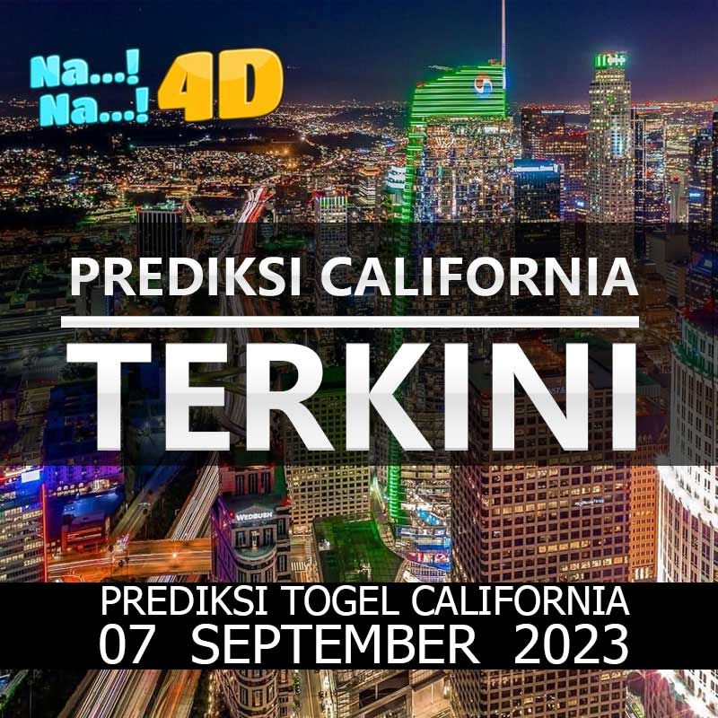 Prediksi Togel California hari ini tanggal 07 SEPTEMBER 2023. Prediksi Vns ini bisa anda mainkan di 4D, 3D, 2D, Colok bebas dan jitu, bbfs, bb & prize 123.