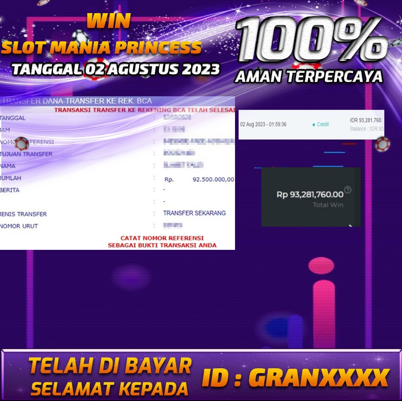 Bukti Pembayaran games hadiah terbesar Nana4d Tanggal 02 agustus 2023