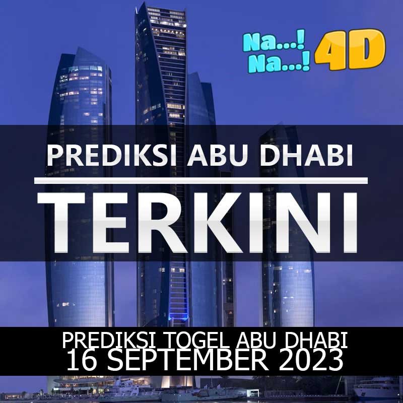 Prediksi Togel Abudhabi hari ini tanggal 16 SEPTEMBER 2023 Prediksi Abd ini bisa anda mainkan di 4D, 3D, 2D, Colok bebas dan jitu, bbfs, bb & prize 123.