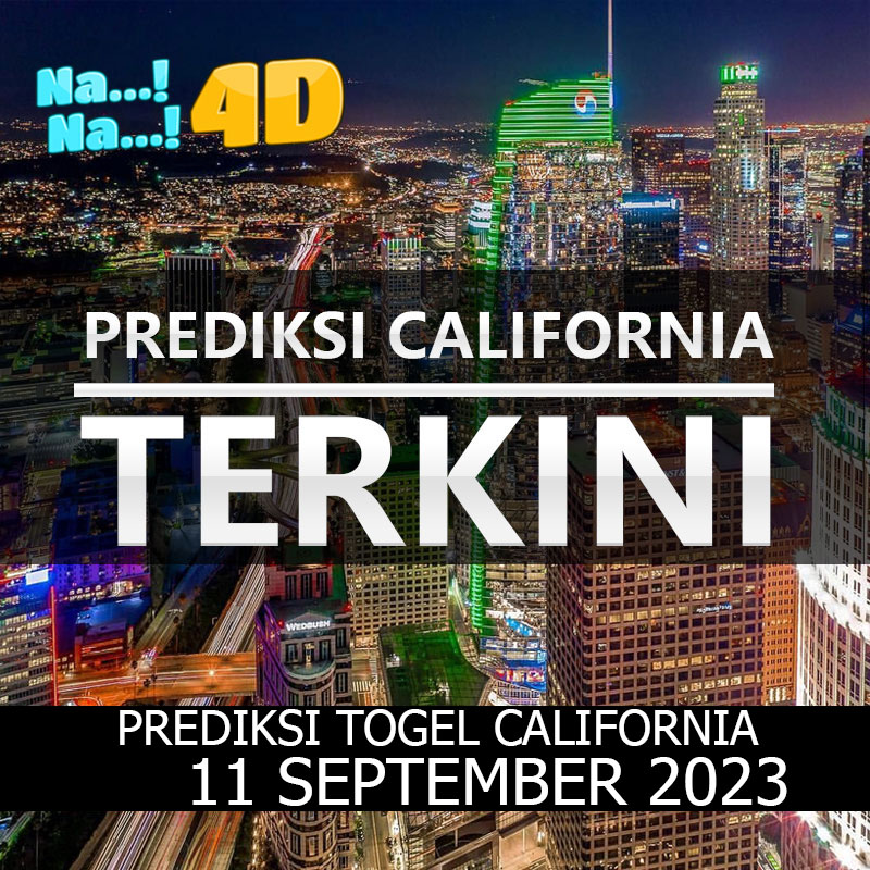 Prediksi Togel California hari ini tanggal 11 SEPTEMBER 2023. Prediksi Vns ini bisa anda mainkan di 4D, 3D, 2D, Colok bebas dan jitu, bbfs, bb & prize 123.