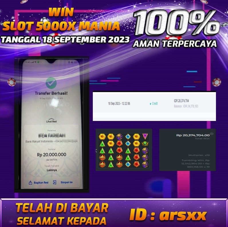 Bukti Pembayaran games hadiah terbesar Nana4d Tanggal 18 september 2023