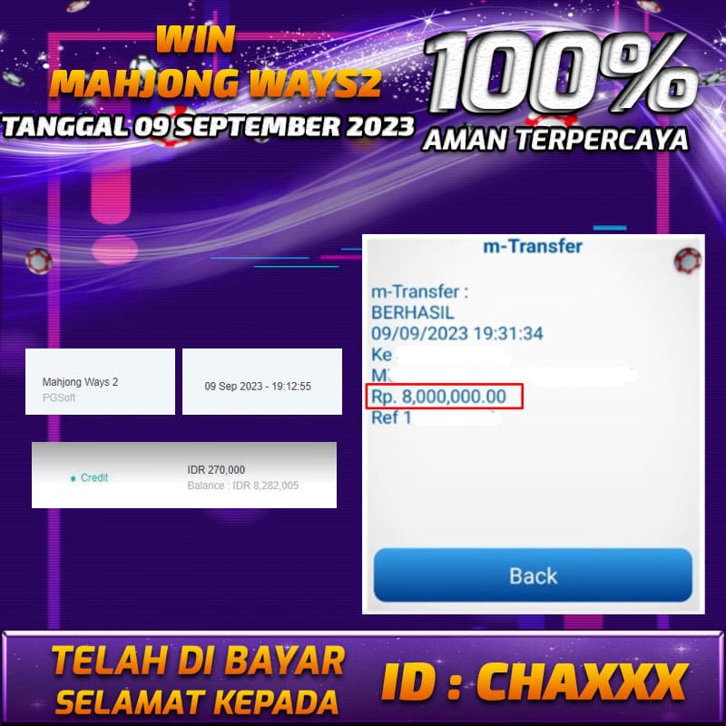 Bukti Pembayaran games hadiah terbesar Nana4d Tanggal 09 september 2023