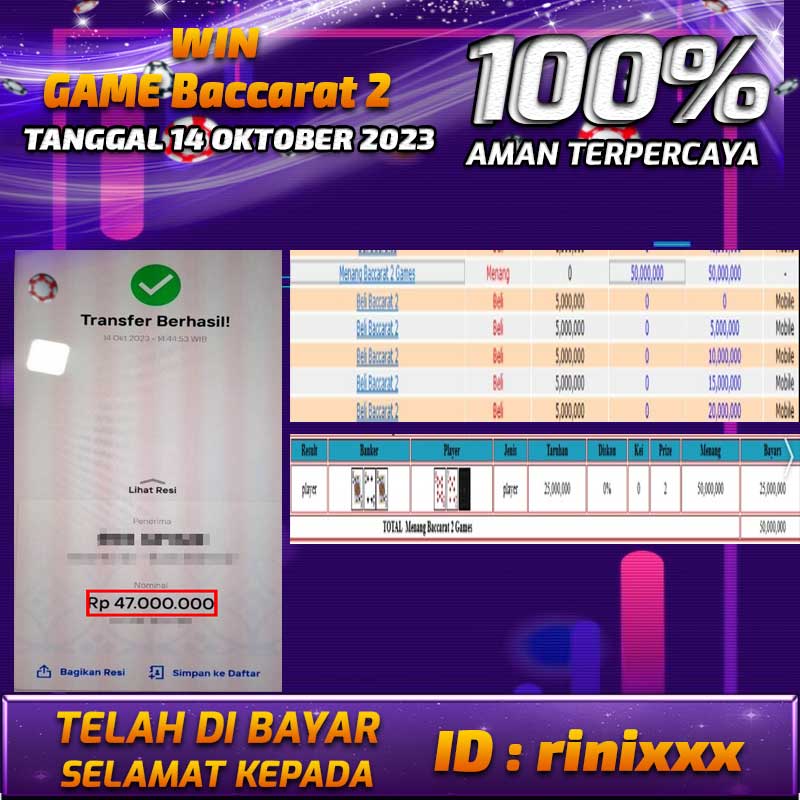 Bukti Pembayaran games hadiah terbesar Tanggal 13 OKTOBER 2023