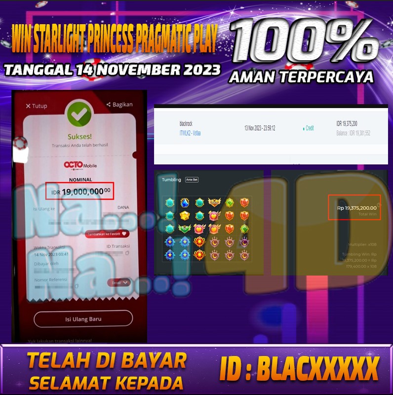 Bukti Pembayaran games hadiah terbesar Tanggal 14 NOVEMBER 2023