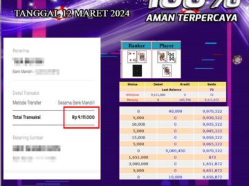 Bukti Pembayaran NONO4D hadiah Games terbesar Tanggal 12 maret 2024