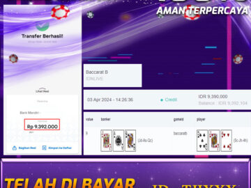 Bukti Pembayaran NONO4D hadiah Games terbesar Tanggal 03 APRIL 2024