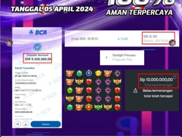 Bukti Pembayaran NONO4D hadiah Games terbesar Tanggal 05 APRIL 2024