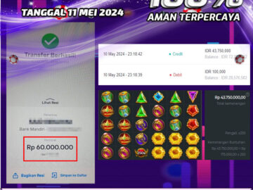 Bukti Pembayaran NONO4D hadiah Games 11 mei 2024