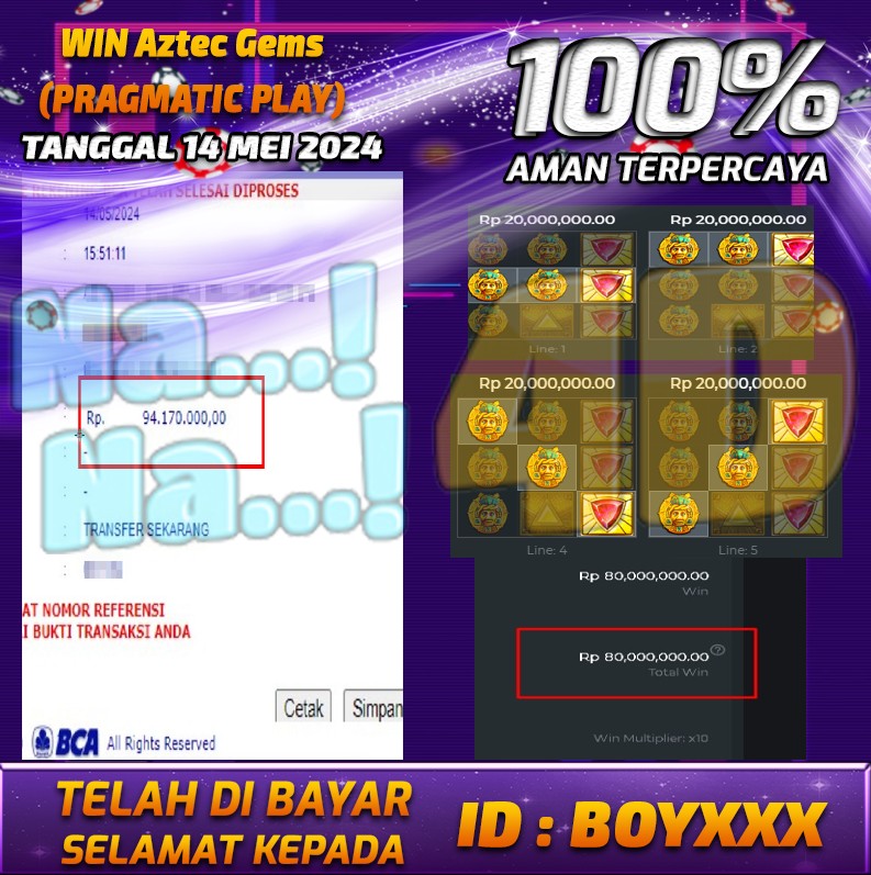 Bukti Pembayaran NANA4D hadiah Games 14 mei 2024