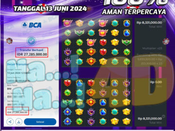 Bukti Pembayaran NANA4D hadiah Games 13 Juni 2024