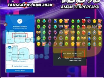 Bukti Pembayaran NANA4D hadiah Games 09 Juni 2024