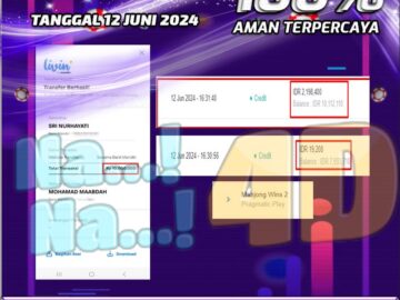 Bukti Pembayaran NANA4D hadiah Games 12 Juni 2024