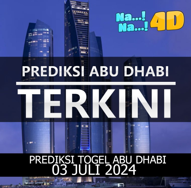 prediksi Togel Abu dhabi hari ini tanggal 03 July 2024 mainkan di 4D, 3D, 2D, Colok bebas dan jitu, bbfs, bb & prize 123.